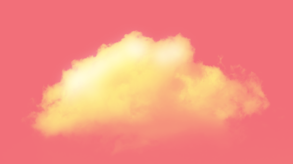cloud on pink background